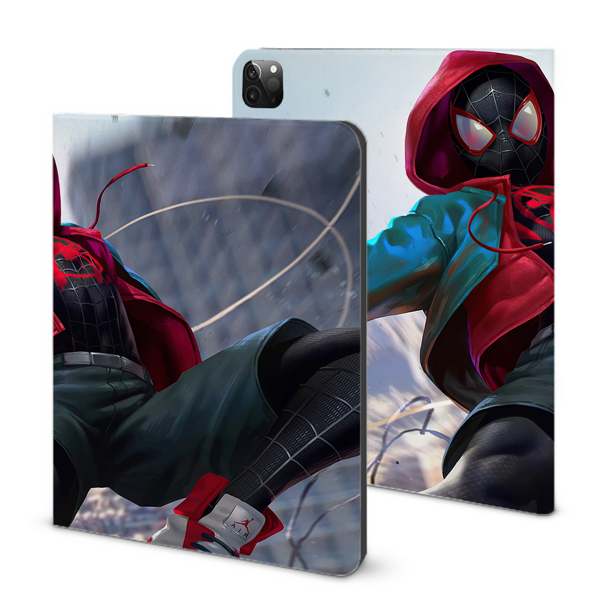 Spider Man スパイダーマン IPadケース ペンホルダー付き ブックスタイルデザイン